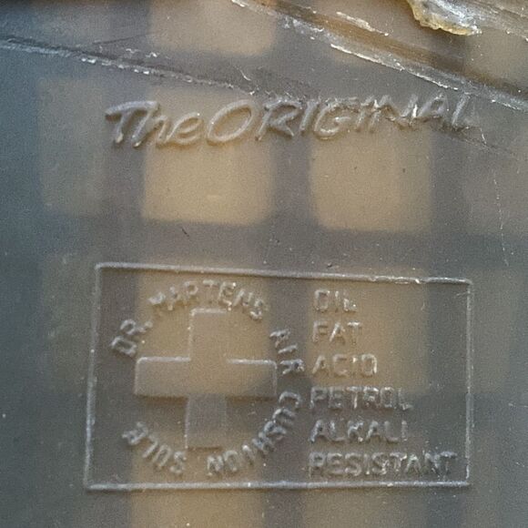 Dr. Martens 1460 Pascal Iridescent Crackle Combat Grunge Boots Gunmetal Sz 7 - Picture 7 of 11